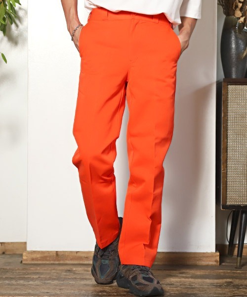 LUXSTYLE（ラグスタイル）の「カラーツイルバギーパンツ（スラックス・メンズ・ブラック/ベージュ/オレンジ/グリーン・L/XL/M）」の4枚目の写真