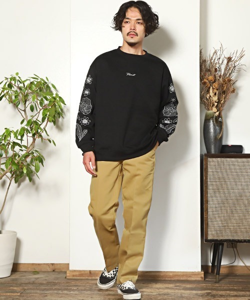 LUXSTYLE（ラグスタイル）の「カラーツイルバギーパンツ（スラックス・メンズ・ブラック/ベージュ/オレンジ/グリーン・L/XL/M）」の8枚目の写真