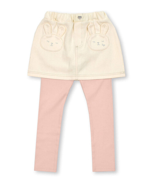 SLAP SLIP(スラップスリップ)の「ウサギフェイスパッチ付スカッツ(80~130cm)(スカート・キッズ・オフホワイト/ネイビー・120cm/110cm/90cm/100cm/80cm/130cm)」の5枚目の写真