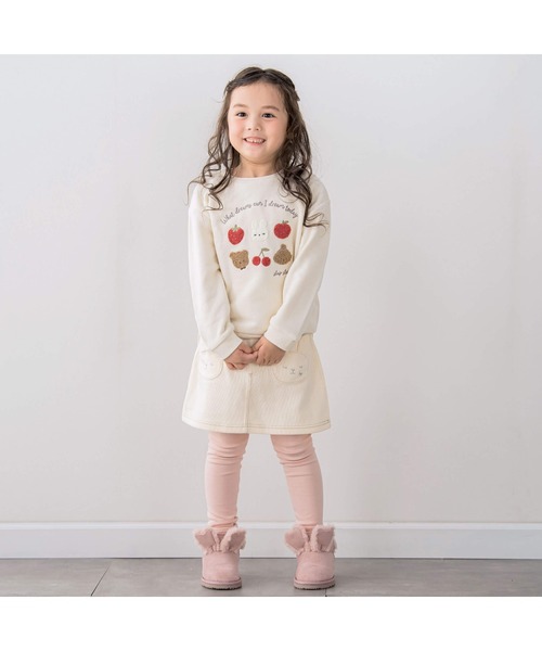 SLAP SLIP(スラップスリップ)の「ウサギフェイスパッチ付スカッツ(80~130cm)(スカート・キッズ・オフホワイト/ネイビー・120cm/110cm/90cm/100cm/80cm/130cm)」の21枚目の写真