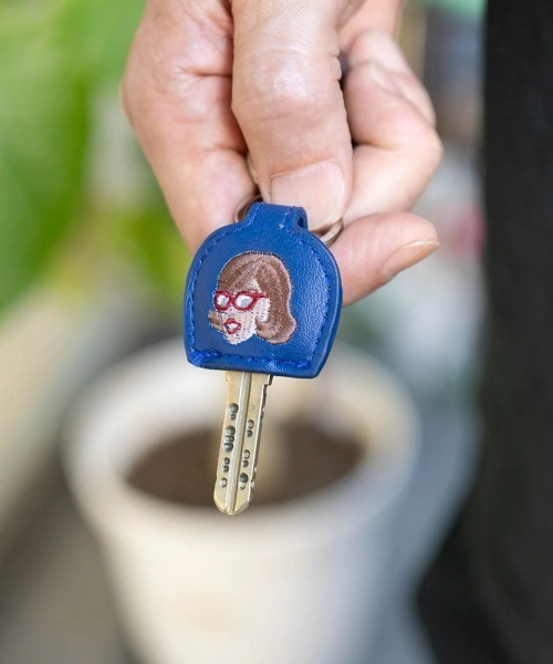 gym master（ジムマスター）の「gym master/ジムマスター　ハッピー刺繍キーカバー（キーケース/キーアクセサリー・メンズ・マスタード/ネイビー/グリーン・FREE）」の7枚目の写真