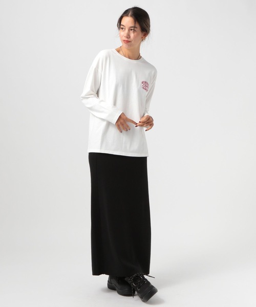 BAYFLOW(ベイフロー)の「FOODプリントロンT(Tシャツ/カットソー・レディース・ブルー/オフホワイト/チャコール・FREE)」の5枚目の写真