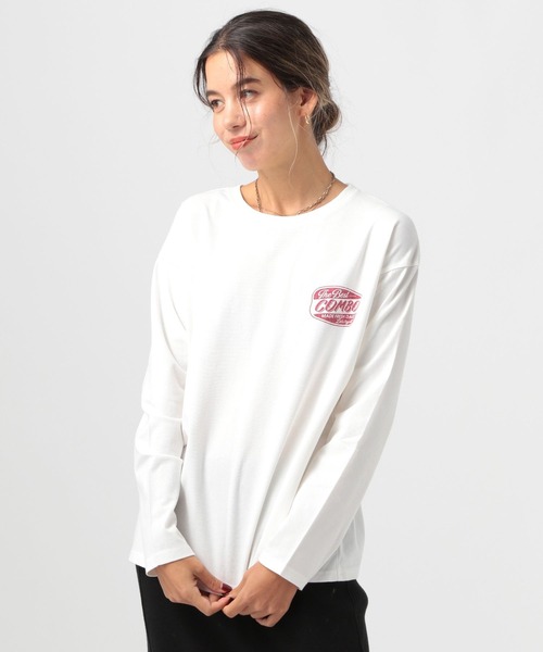 BAYFLOW(ベイフロー)の「FOODプリントロンT(Tシャツ/カットソー・レディース・ブルー/オフホワイト/チャコール・FREE)」の6枚目の写真