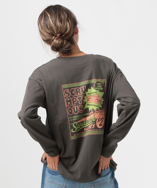 BAYFLOW(ベイフロー)の「FOODプリントロンT(Tシャツ/カットソー・レディース・ブルー/オフホワイト/チャコール・FREE)」の10枚目の写真