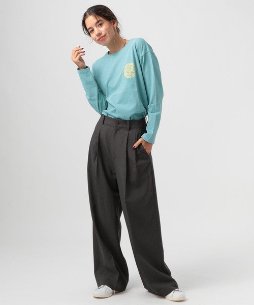 BAYFLOW(ベイフロー)の「FOODプリントロンT(Tシャツ/カットソー・レディース・ブルー/オフホワイト/チャコール・FREE)」の12枚目の写真
