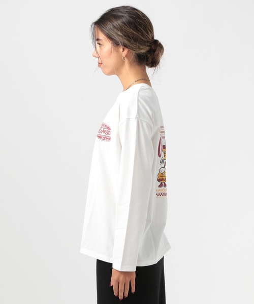 BAYFLOW(ベイフロー)の「FOODプリントロンT(Tシャツ/カットソー・レディース・ブルー/オフホワイト/チャコール・FREE)」の16枚目の写真