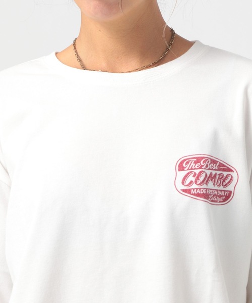 BAYFLOW(ベイフロー)の「FOODプリントロンT(Tシャツ/カットソー・レディース・ブルー/オフホワイト/チャコール・FREE)」の18枚目の写真