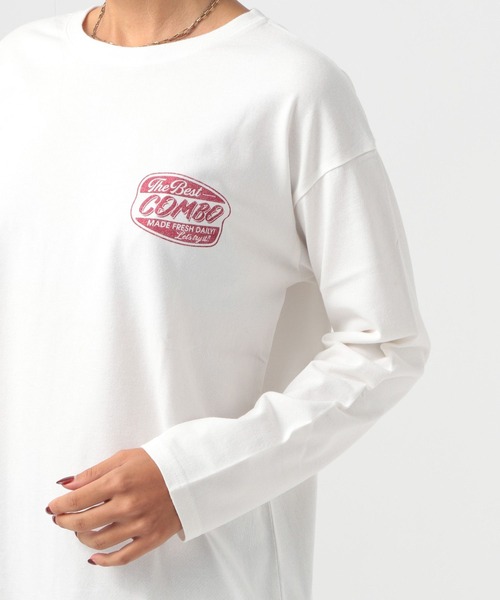 BAYFLOW(ベイフロー)の「FOODプリントロンT(Tシャツ/カットソー・レディース・ブルー/オフホワイト/チャコール・FREE)」の19枚目の写真