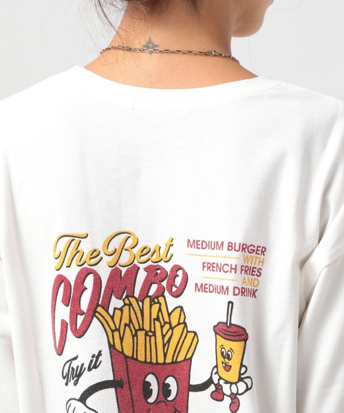BAYFLOW(ベイフロー)の「FOODプリントロンT(Tシャツ/カットソー・レディース・ブルー/オフホワイト/チャコール・FREE)」の21枚目の写真