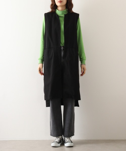 atONE(アットワン)の「atONE ツイルロングベスト(ベスト・レディース・ベージュ/カーキ/ブラック・LL~3L/4L~5L/M~L)」の17枚目の写真