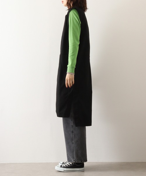 atONE(アットワン)の「atONE ツイルロングベスト(ベスト・レディース・ベージュ/カーキ/ブラック・LL~3L/4L~5L/M~L)」の19枚目の写真