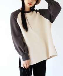 MIMIMEMETE | 配色ラグランプルオーバー(Tシャツ/カットソー)