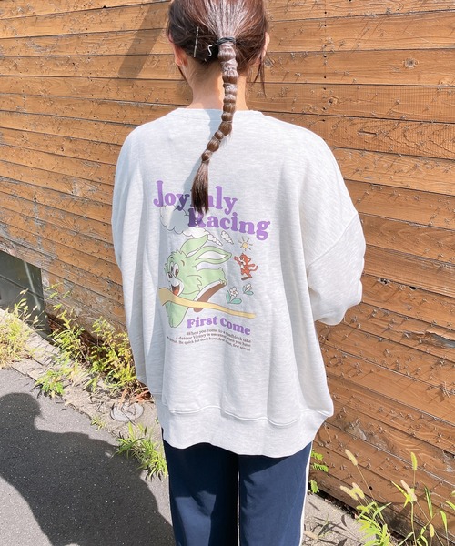 あこ　 新品未使用　ビアズリー　パフスリーブ　スウェット　花 セール】☆レトロキッズ ビッグスウェットプルオーバー（スウェット