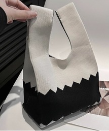 【OKUOKU Recommend Select】　ジャガードニットバッグ　 oku-bag-707438605487-5 U