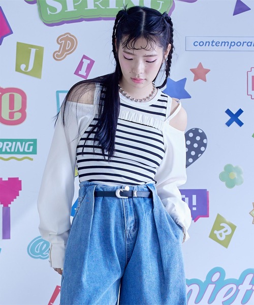 セール】オフショルダーアームボレロ（カーディガン/ボレロ）｜miette