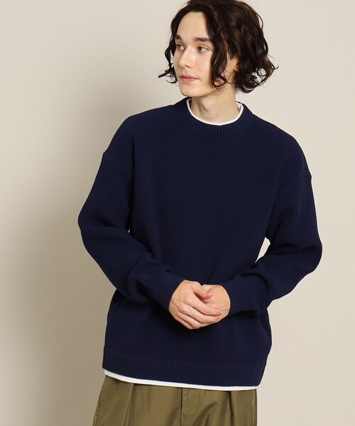 【洗える】畔編みニット