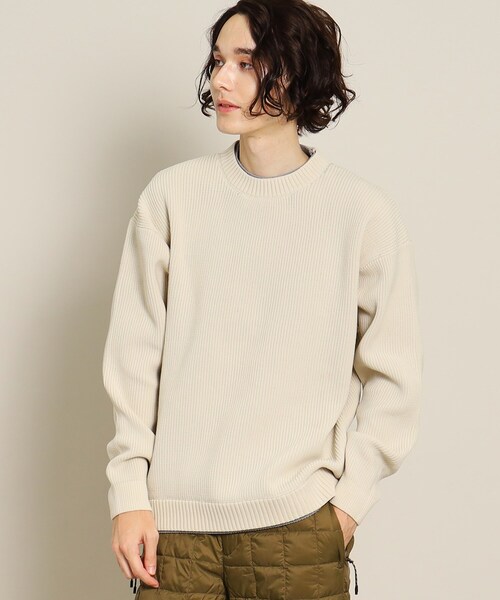 【洗える】畔編みニット