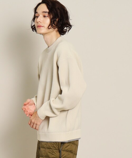 【洗える】畔編みニット