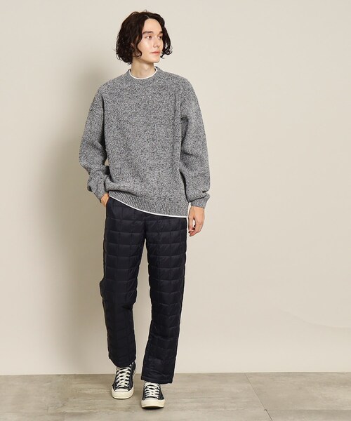 【洗える】畔編みニット