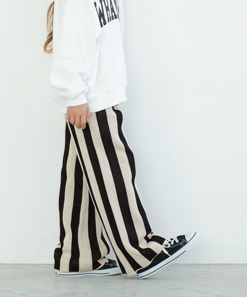 coca(coca)(コカ)の「キッズ ストライプニットパンツ(その他パンツ・キッズ・その他1・140/110/120/130)」の4枚目の写真