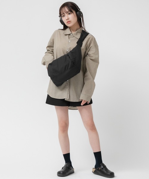 HEILIS（ヘイリス）の「2WAYショルダーバッグ / メッセンジャーバッグ ボディバッグ 肩掛けバッグ ストリート（メッセンジャーバッグ・レディース・ブラック・FREE）」の17枚目の写真