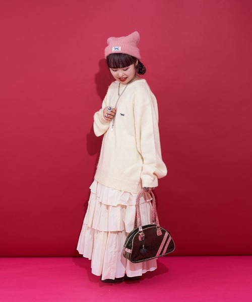 CIAOPANIC（チャオパニック）の「【＠yuna_maruu企画】【Me＋Me/ミープラスミー】チャーム付きラメコーデュロイボストンバッグ（ボストンバッグ・レディース・レッド/ピンク/スカイブルー・FREE）」の14枚目の写真