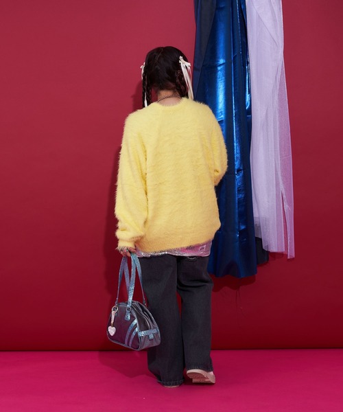 CIAOPANIC（チャオパニック）の「【＠yuna_maruu企画】【Me＋Me/ミープラスミー】チャーム付きラメコーデュロイボストンバッグ（ボストンバッグ・レディース・レッド/ピンク/スカイブルー・FREE）」の9枚目の写真