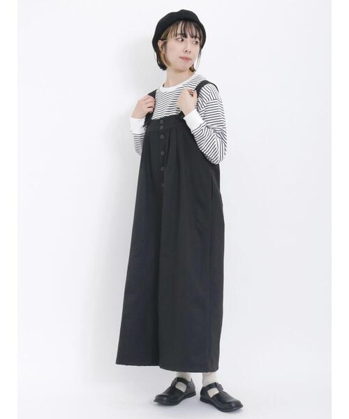 Samansa Mos2（サマンサ モスモス）の「柄アソートロングTシャツ（Tシャツ/カットソー・レディース・ネイビー/オフホワイト/ブラック・F）」の16枚目の写真