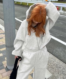 裏起毛ラインストーンフーディー【SETUP着用可能】