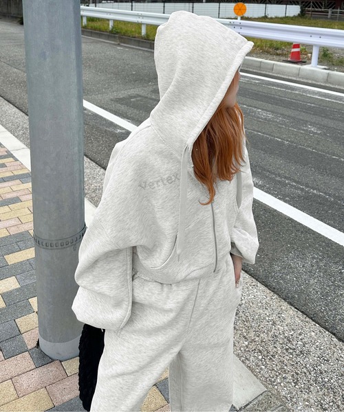 sedacle girl（セダクルガール）の「裏起毛ラインストーンフーディー【SETUP着用可能】（パーカー・レディース・ブラック/ピンク/グレー・FREE）」の9枚目の写真