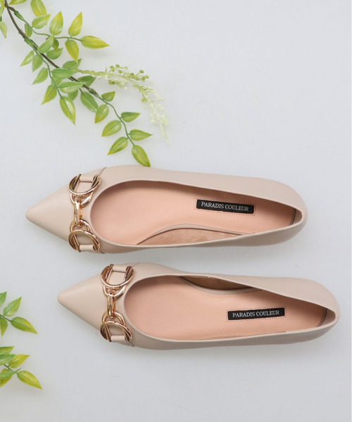 PARADIS COULEUR（パラディクルール）の「【PARADIS COULEUR】ポインテッドトウメタルビットパンプス(341017)（パンプス・レディース・ライトグレー/ブラック/ブラック系その他・22.5/23/23.5/24/24.5）」の15枚目の写真