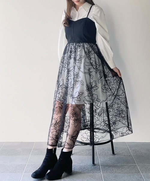 NOMAE ワンピース NOMAE ワンピース ショートニット×キャミワンピースセット