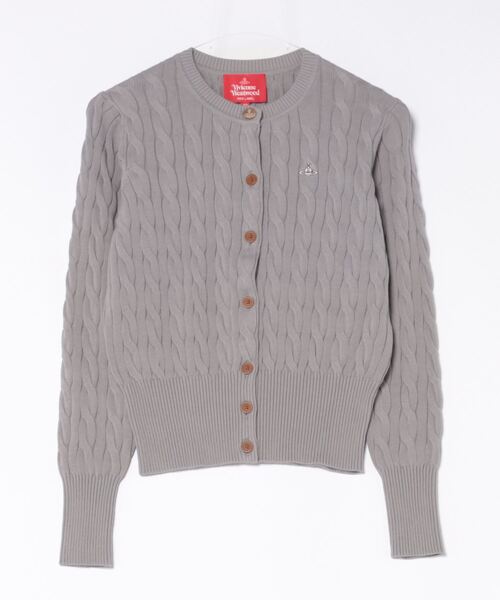 な*;様 Vivianne Westwood コットン ニット カーディガン オ ｵｰｶﾞﾆｯｸﾊｲﾂｲｽﾄｺｯﾄﾝﾍﾞｰｼｯｸｸﾙｰﾈｯｸｶｰﾃﾞｨｶﾞﾝ（ニット/セーター