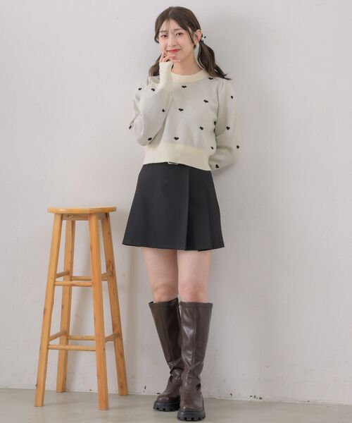 ems excite（エムズエキサイト）の「ハートジャガードNTPO（ニット/セーター・レディース・ピンク/ナチュラル/ブルー・FREE）」の16枚目の写真