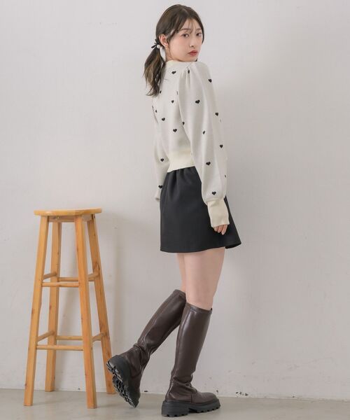 メー❤︎翌日発送！圧縮梱包！様専用 【白地黒ハートヌビ×黒チェック