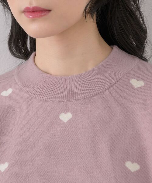ems excite（エムズエキサイト）の「ハートジャガードNTPO（ニット/セーター・レディース・ピンク/ナチュラル/ブルー・FREE）」の10枚目の写真