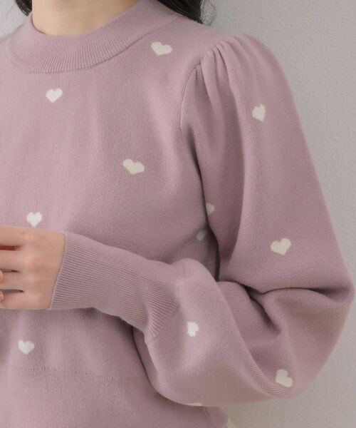 ems excite（エムズエキサイト）の「ハートジャガードNTPO（ニット/セーター・レディース・ピンク/ナチュラル/ブルー・FREE）」の13枚目の写真