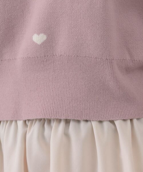 ems excite（エムズエキサイト）の「ハートジャガードNTPO（ニット/セーター・レディース・ピンク/ナチュラル/ブルー・FREE）」の14枚目の写真