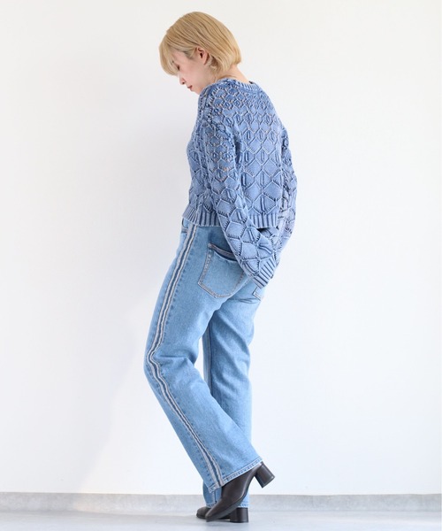 cepo(セポ)の「カギバリアミニット(ニット/セーター・レディース・ブルー/ネイビー・M)」の11枚目の写真