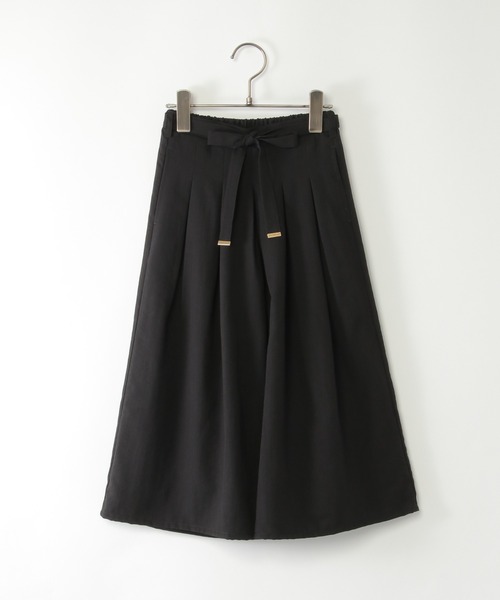 ikka(イッカ)の「ベルト付きタックワイドパンツ(120~160cm)(その他パンツ・キッズ・ブラック/ベージュ・120/130/140/150/160)」の2枚目の写真