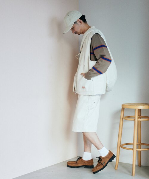 JOURNAL STANDARD relume（ジャーナルスタンダード　レリューム）の「【NATION WIDE / ネーションワイド】ダブルニーショーツ（その他パンツ・メンズ・ブラック/アイボリー・MEDIUM/LARGE）」の22枚目の写真