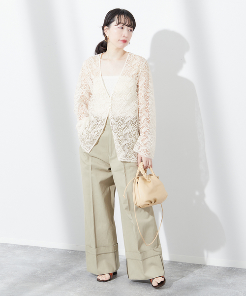 ジャーナルスタンダードレサージュ journal standard L’essage 24SS リーフレースブラウス ブラウス 24051370202 リーフレースブラウス | ジャーナルスタンダード レサージュ