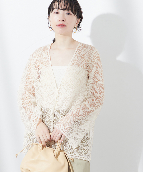 JOURNAL STANDARD レサージュ レース トップス＊358 JOURNAL STANDARD L'ESSAGE｜《SP》カットワークレースブラウス