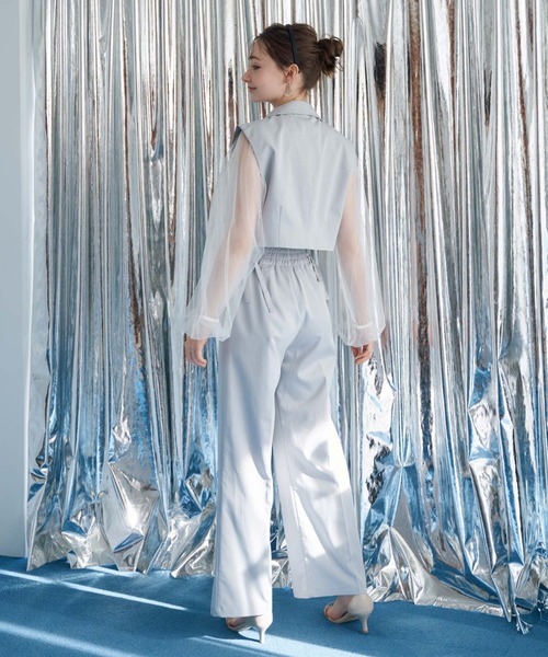 archives（アルシーヴ）の「サイドダブルベルトワイドパンツ  