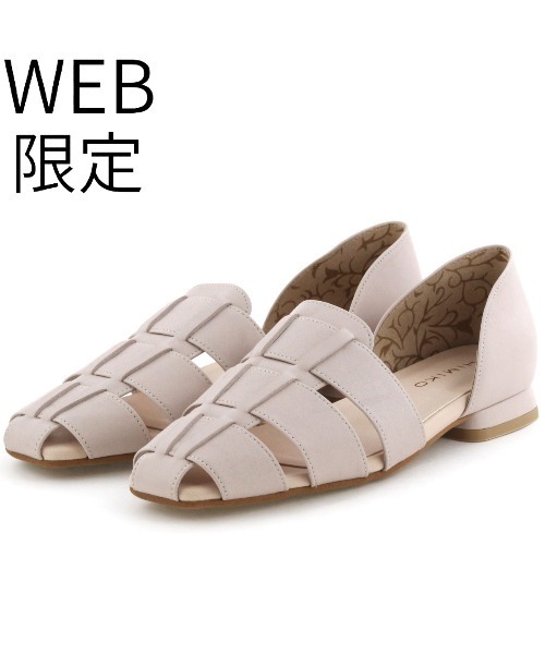 極美品❤️HIMIKO/ヒミコ カットワークセパレートパンプス 撥水加工( 23) ヒミコ 卑弥呼 カットワークセパレートパンプス/621122