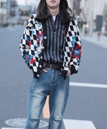 HOOK（フック）の「HOOK -original- 古着風ストライプ総柄ビッグシャツ（シャツ/ブラウス）」