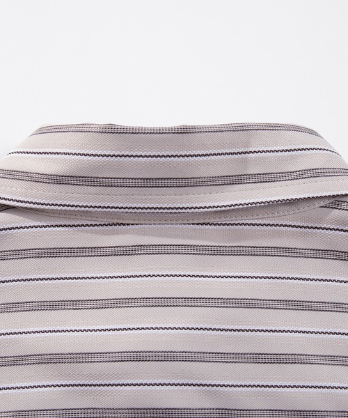 HOOK（フック）の「HOOK -original-　古着風ストライプ総柄ビッグシャツ（シャツ/ブラウス・メンズ・ライトグリーン/ベージュ/ブラック/ホワイト/ネイビー/ブルー/ダークベージュ/グリーン/ピンク・M/XL/L）」の15枚目の写真