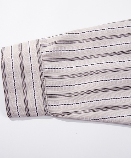 HOOK（フック）の「HOOK -original-　古着風ストライプ総柄ビッグシャツ（シャツ/ブラウス・メンズ・ライトグリーン/ベージュ/ブラック/ホワイト/ネイビー/ブルー/ダークベージュ/グリーン/ピンク・M/XL/L）」の17枚目の写真