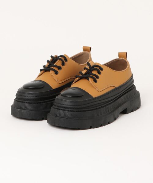 aimoha(アイモハ)の「aimoha men CHUNKY SOLE チャンキーソールレースアップローファー(ローファー・メンズ・ブラック/ホワイト/イエロー・24.5cm/25.0cm/25.5cm/26.0cm/26.5cm/27.0cm)」の3枚目の写真