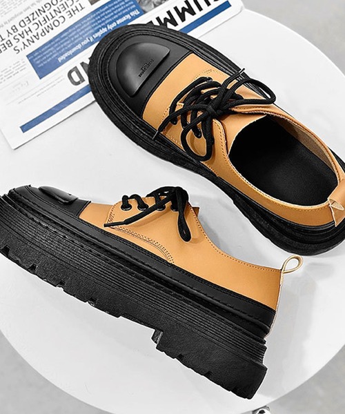 aimoha(アイモハ)の「aimoha men CHUNKY SOLE チャンキーソールレースアップローファー(ローファー・メンズ・ブラック/ホワイト/イエロー・24.5cm/25.0cm/25.5cm/26.0cm/26.5cm/27.0cm)」の14枚目の写真